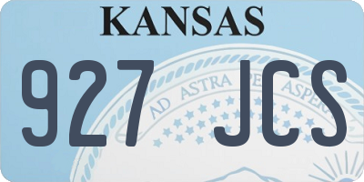 KS license plate 927JCS