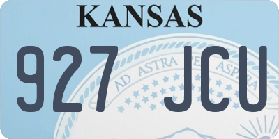 KS license plate 927JCU