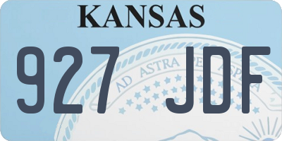 KS license plate 927JDF