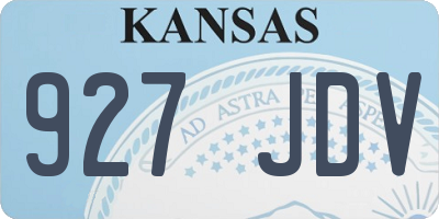 KS license plate 927JDV