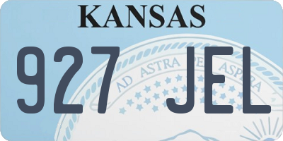 KS license plate 927JEL