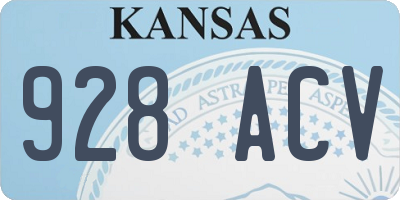 KS license plate 928ACV