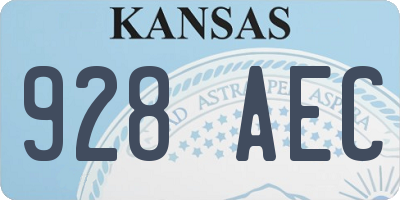 KS license plate 928AEC