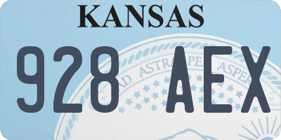 KS license plate 928AEX