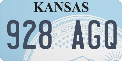 KS license plate 928AGQ