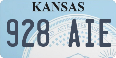 KS license plate 928AIE