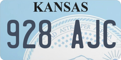 KS license plate 928AJC