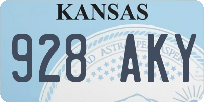 KS license plate 928AKY