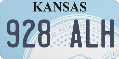 KS license plate 928ALH