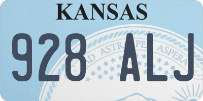 KS license plate 928ALJ