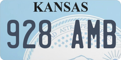 KS license plate 928AMB