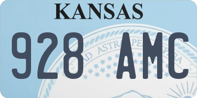 KS license plate 928AMC