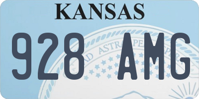 KS license plate 928AMG