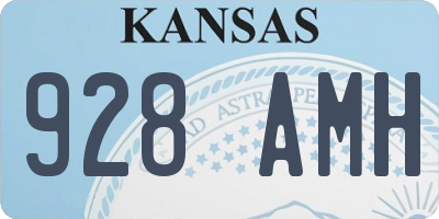 KS license plate 928AMH