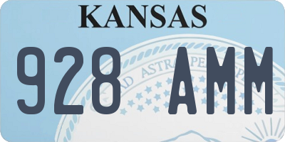 KS license plate 928AMM