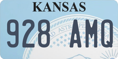 KS license plate 928AMQ