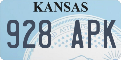 KS license plate 928APK