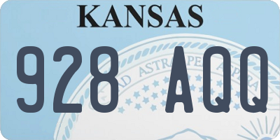 KS license plate 928AQQ