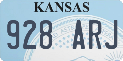 KS license plate 928ARJ