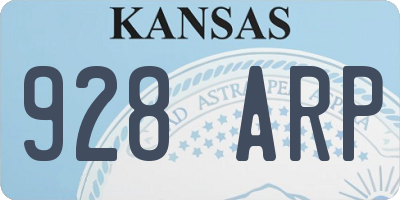 KS license plate 928ARP