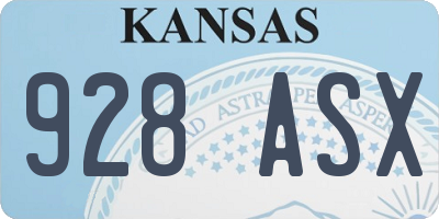 KS license plate 928ASX