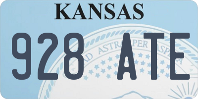 KS license plate 928ATE