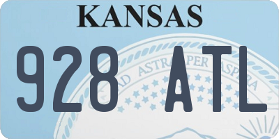 KS license plate 928ATL