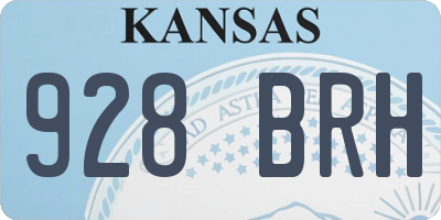 KS license plate 928BRH