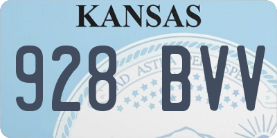 KS license plate 928BVV