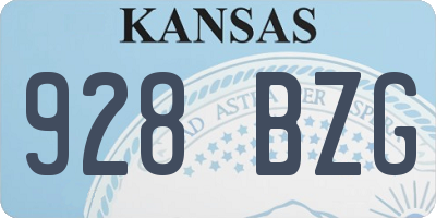 KS license plate 928BZG