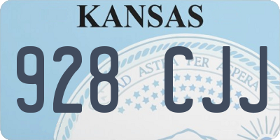 KS license plate 928CJJ