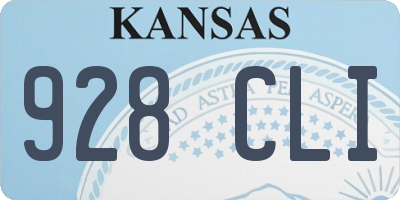 KS license plate 928CLI