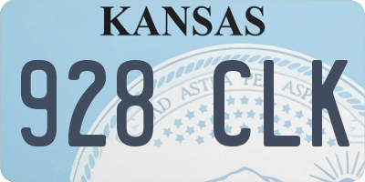 KS license plate 928CLK