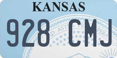 KS license plate 928CMJ