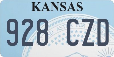 KS license plate 928CZD