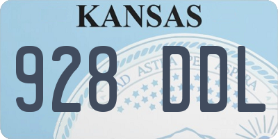 KS license plate 928DDL