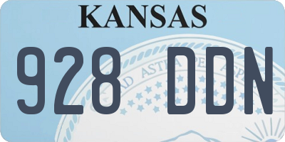 KS license plate 928DDN
