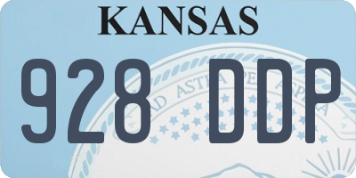 KS license plate 928DDP