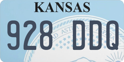 KS license plate 928DDQ