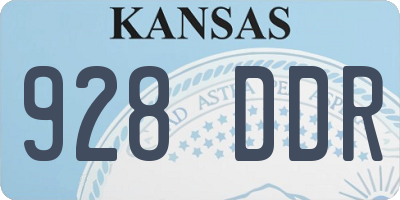KS license plate 928DDR
