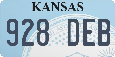 KS license plate 928DEB