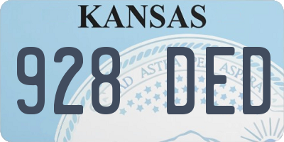 KS license plate 928DED