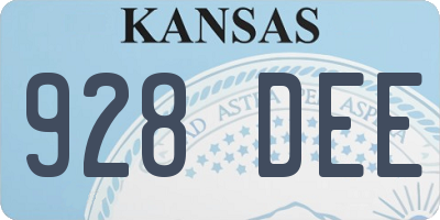 KS license plate 928DEE