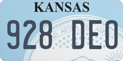 KS license plate 928DEO