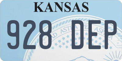 KS license plate 928DEP