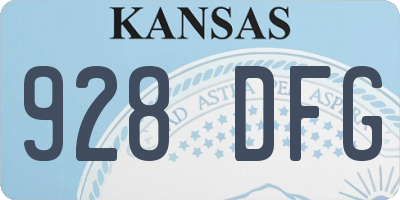 KS license plate 928DFG