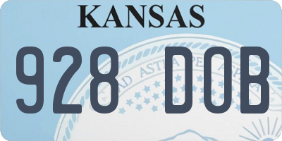 KS license plate 928DOB