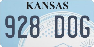 KS license plate 928DOG