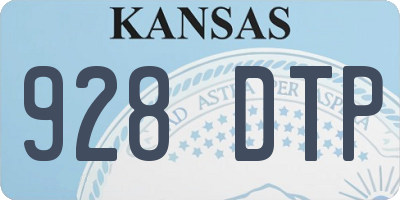 KS license plate 928DTP