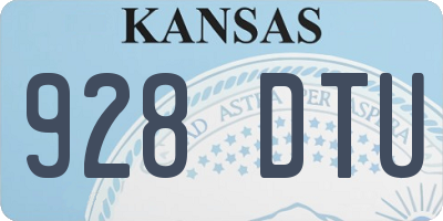 KS license plate 928DTU
